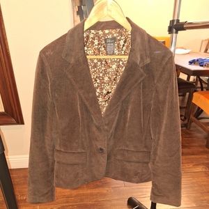 Women's Brown Fine Corduroy Blazer Size XL